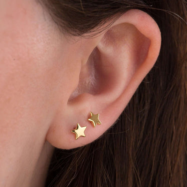 Tiny Star Stud Earrings Gold Plated earrings by Scream Pretty