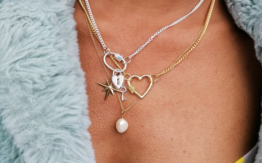 Scream Pretty Charm collector & Caribiner Necklaces