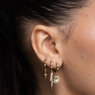 Charm Hoop Earrings in Silver and Gold by Scream Pretty