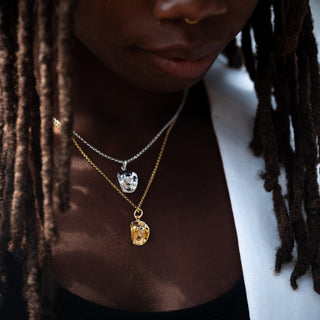 Silver & Gold Cowboy Hat Charm Necklace by Scream Pretty