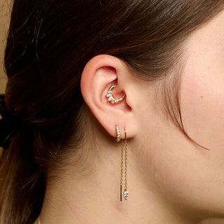 Threader Earrings in Silver and Gold by Scream Pretty