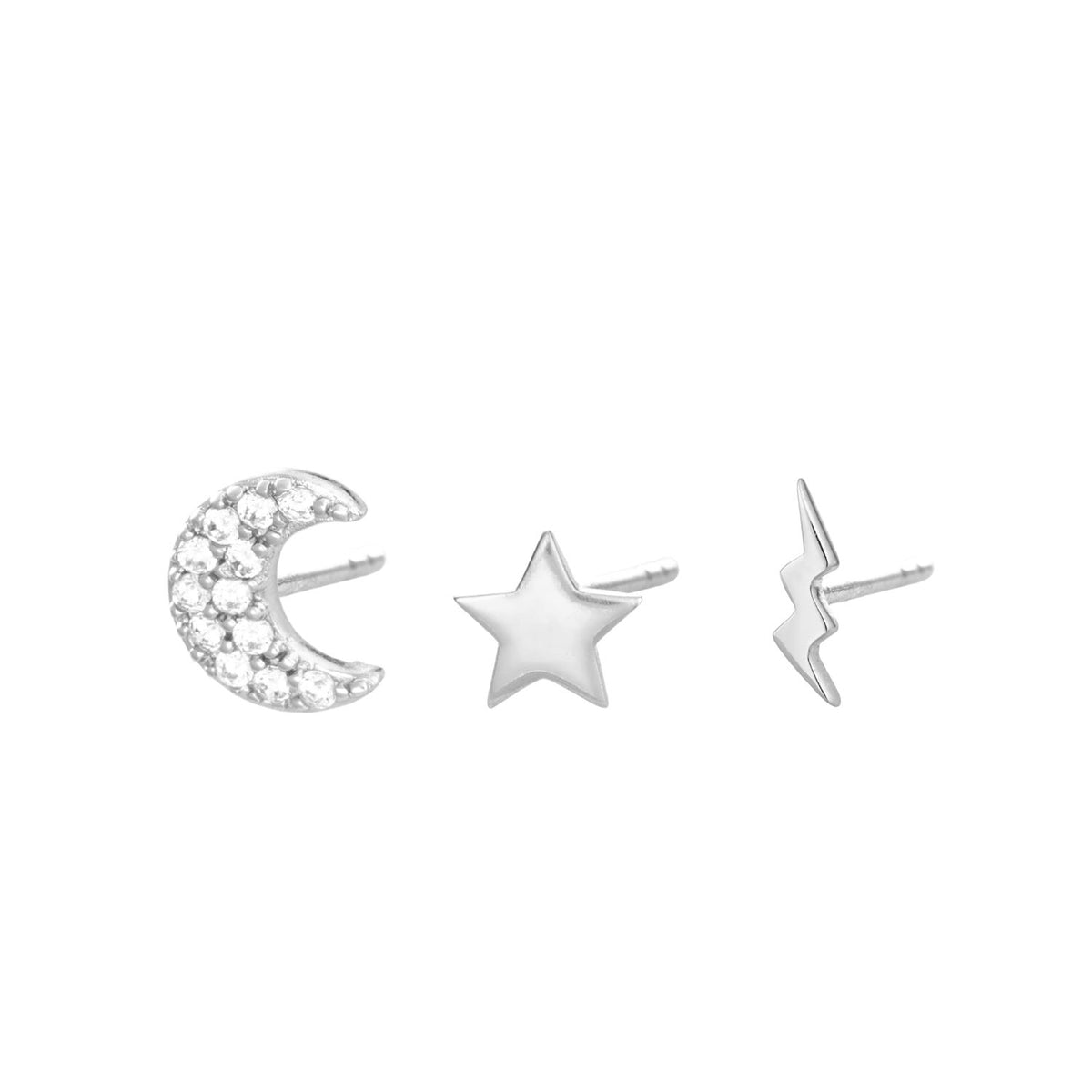 Celestial Set 3 Single Stud Earrings