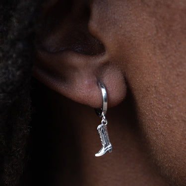 Cowboy Boot Charm Hoop Earrings |  Wild West Hoop Earrings | Scream Pretty