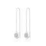 Silver Evil Eye Threader Earrings | Dangly Earrings