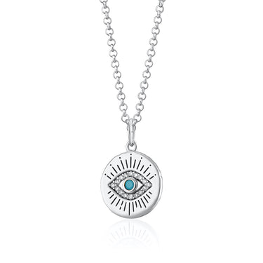 Evil Eye Pendant Necklace | Blue Eye Good Luck Necklace by Scream Pretty