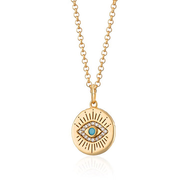 Evil Eye Pendant Necklace | Blue Eye Good Luck Necklace by Scream Pretty