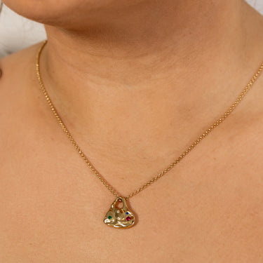 Gold Chunky Heart Pendant Necklace | Maximalist Jewellery Collection FP X SP