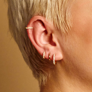 plain huggie perfect for all piercings lobe, helix, tragus