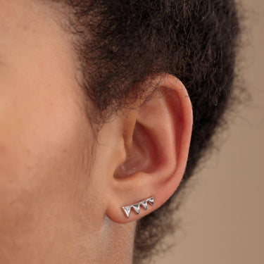 Silver Rebel Ear Climber Earrings | Scream Pretty