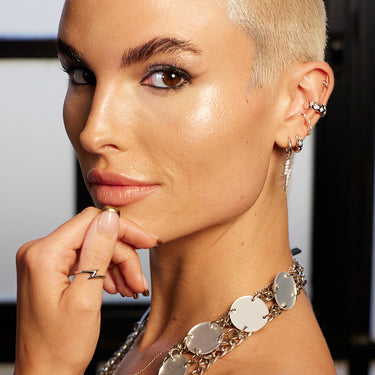 Rex Adam's Wearing Silver Lightning Bolt Ring | Adjustable Silver Ring 