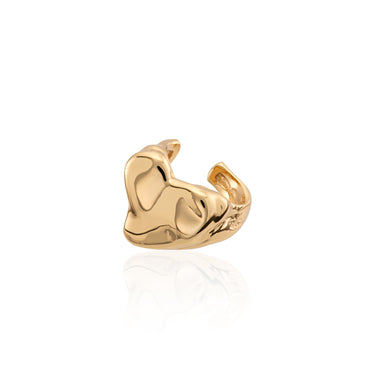 Gold Chunky Heart Ear Cuff | Maximalist Jewellery Collection FP X SP