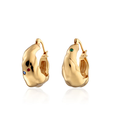 Gold Chunky Statement Hoop Earrings | Maximalist Jewellery Collection FP X SP