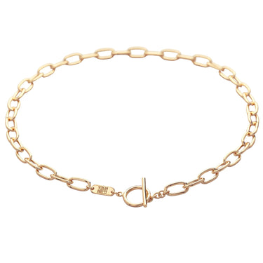 Oval Chain Choker with T-Bar Clasp | Gold Chunky Chain for Women | Scream Pretty