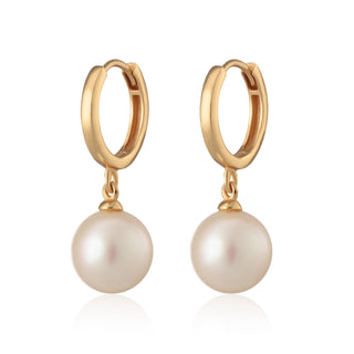 Modern Pearl Hoop Earrings | Pearl Drop Hoop Earrings | Scream Pretty