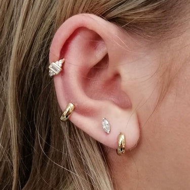 Audrey Cartilage Hoop earring for helix piercing in ear stack