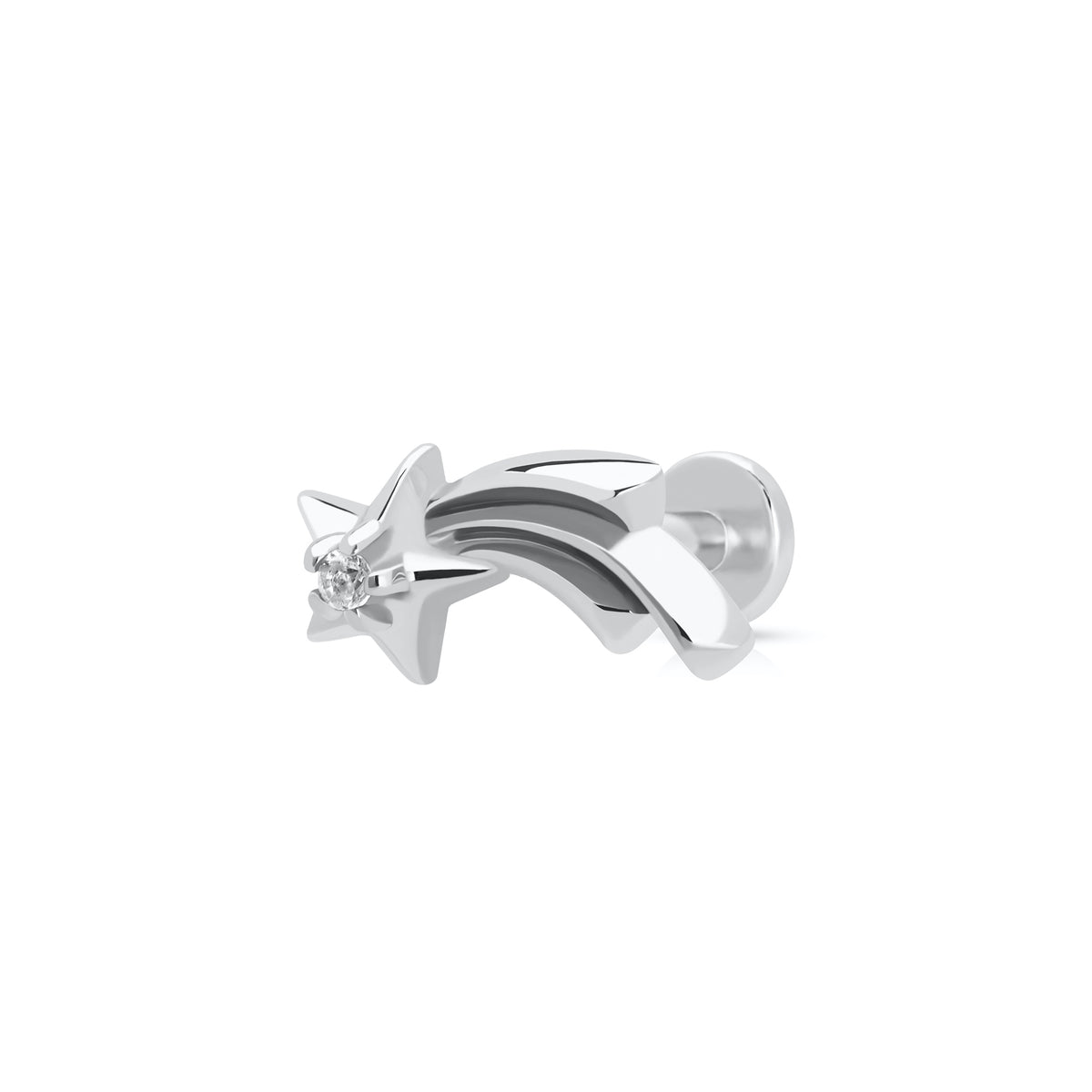 Sparkling Shooting Star Helix Flat Back Earring