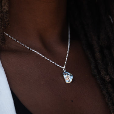 Silver Cowboy Hat Charm on Chain Necklace