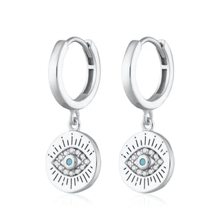 Evil Eye Charm Hoop Earrings | Good Luck Jewellery | Scream Pretty 