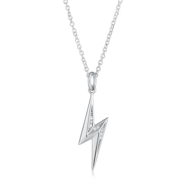 Sparkling Lightning Bolt Pendant Necklace | Silver & Gold Celestial Pendant Necklaces | Scream Pretty