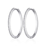 Sparkling Perfect Hoop Earrings | Clear Stone Classic Hoop Earrings for Women by Scream Pretty