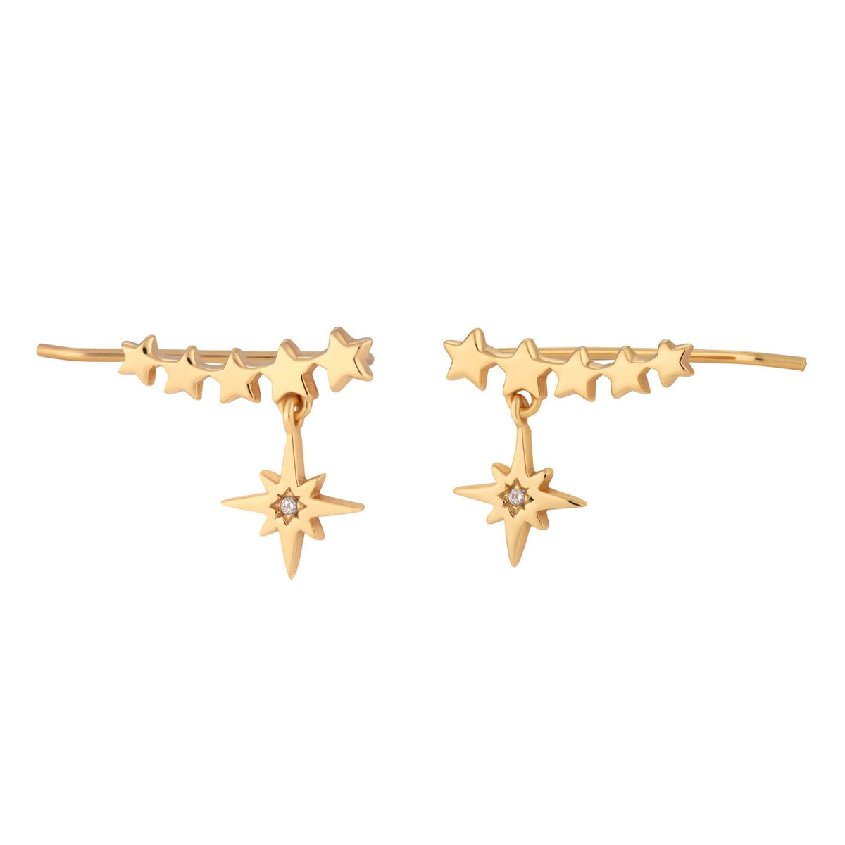 Starburst Ear Climber Earrings