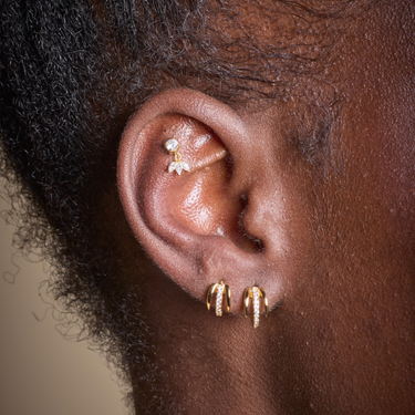 Illusion Claw Mini Huggie Earrings