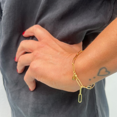 Long Link Chain Bracelet | Silver & Gold Chunky Chain Bracelet for Women | Scream Pretty