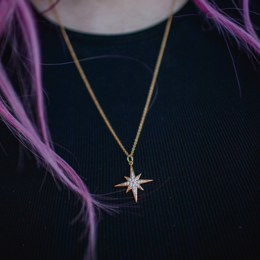 Large Sparkling Starburst Necklace | Cosmic Star Pendant Necklaces for Women by Scream Pretty