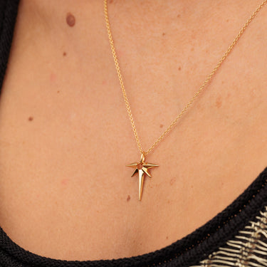 Gold Angel Star Pendant Necklace | Celestial Necklace for Women