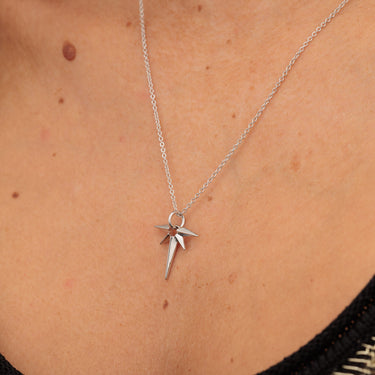 Silver Angel Star Pendant Necklace | Celestial Necklace for Women