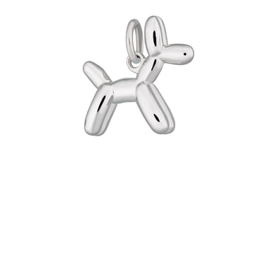 Silver Balloon Dog Charm
