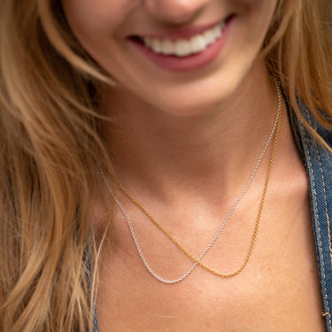 Silver and Gold Standard Belcher Chain Necklace