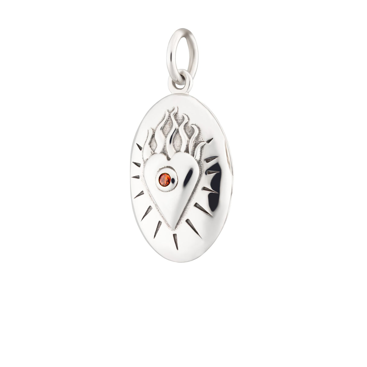 Scream Pretty Flaming Heart Locket Charm