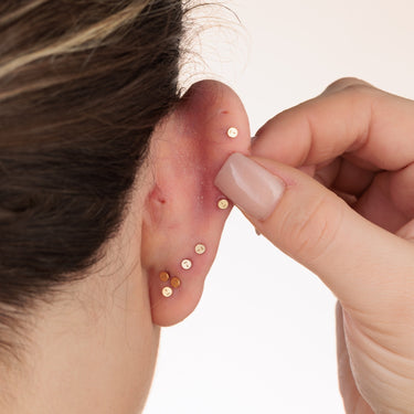 Labret Flat Back Earring Back View