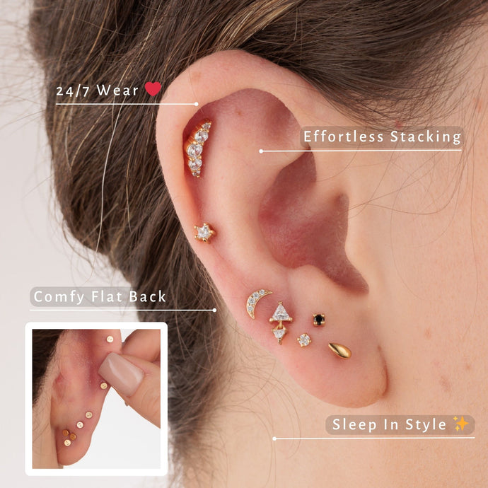 Reasons to wear flat back labret stud earrings from scream pretty