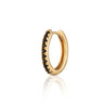 Gold and black stones conch hoop for cartilage piercings by Scream Pretty 
