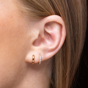 Gold Core Huggie Earring Stacking Set