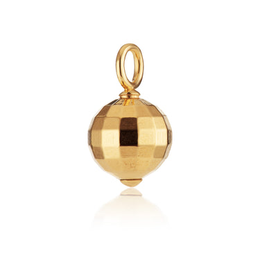 Gold Disco Ball Charm for Bracelet or Necklace