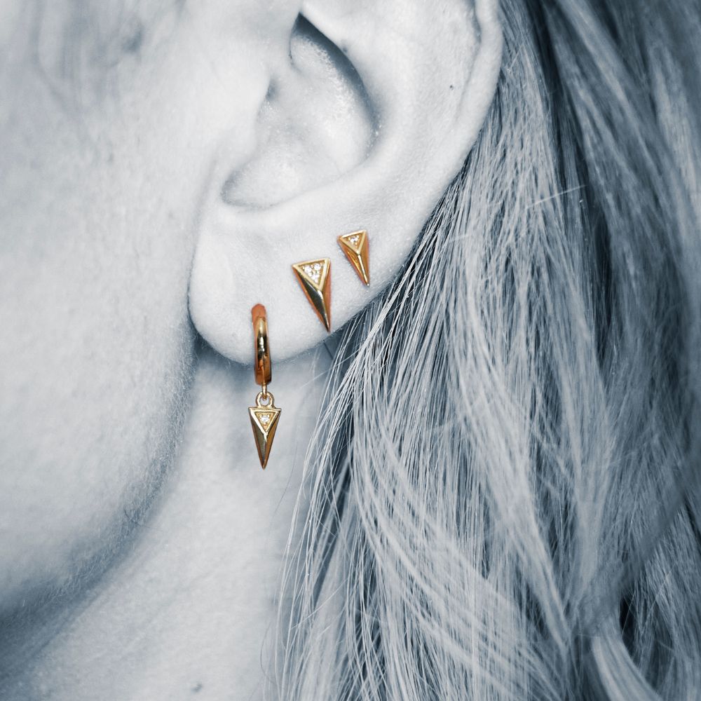 Gold Rebel Huggie Earrings & Studs by Scream Pretty