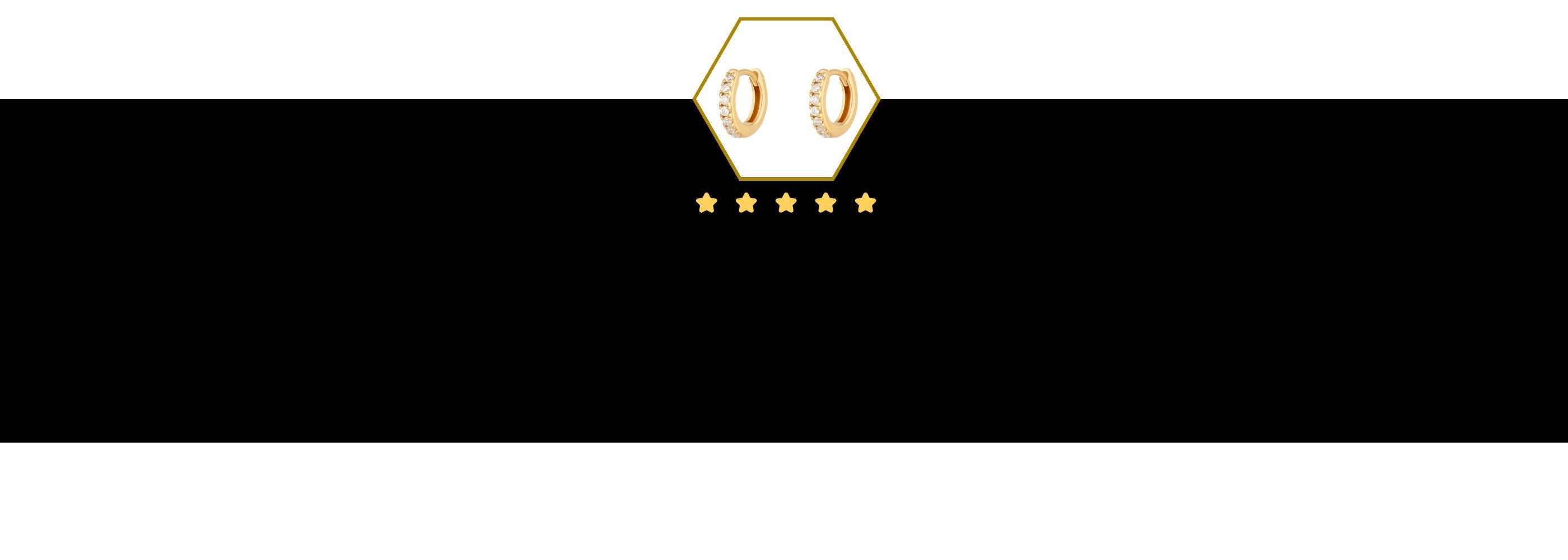 Gold Clear Stone Huggie Earrings 5 Star Review