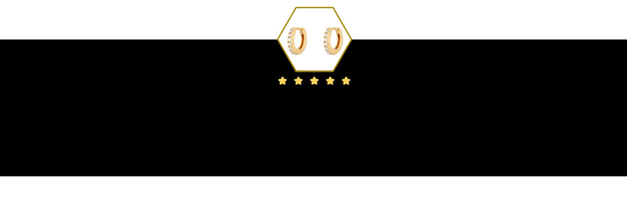 Gold Clear Stone Huggie Earrings 5 Star Review