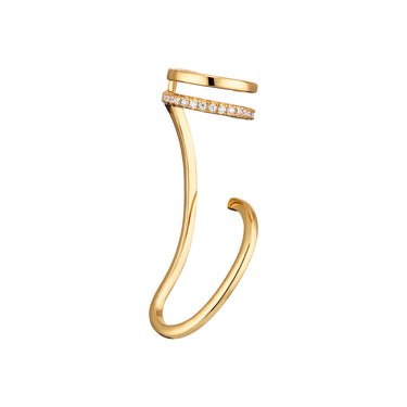 Gold Illusion Ear Cuff | Upper and Lower Band Ear Cuff