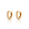 Gold Mini Sparkling Huggie Hoop Earrings