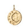 Gold Moon Phase Charm for Necklace or Charm Carrier