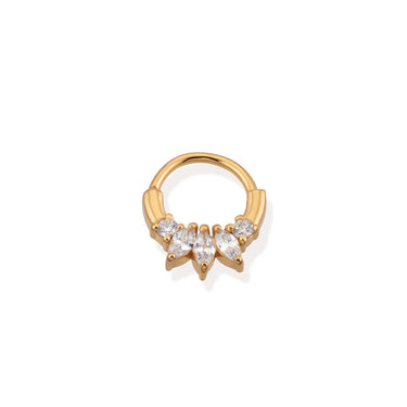 Gold Princess Daith Ring Hoop Earring
