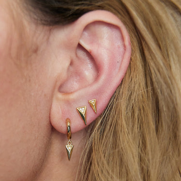 Gold Rebel Charm Hoop Earrings | Scream Pretty