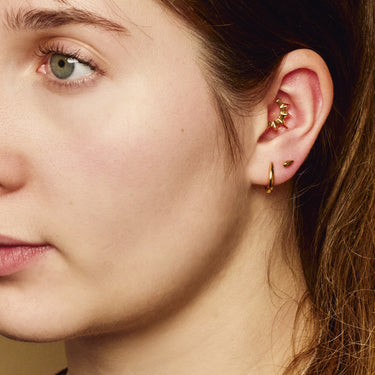 Gold Rebel Daith Ring Hoop Earring