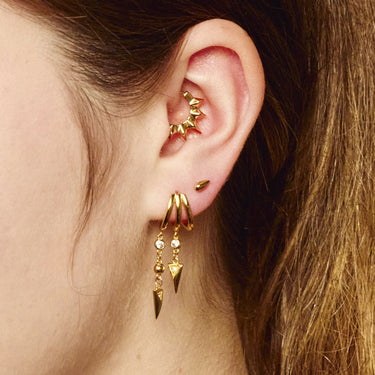 Gold Rebel Daith Ring Hoop Earring