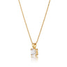 Gold Sparkling Square solitaire Choker Necklace