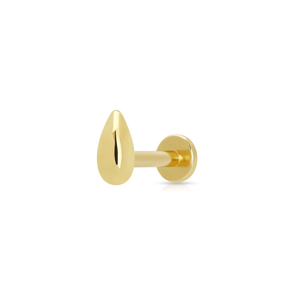 Teardrop Single Flat Back Earring